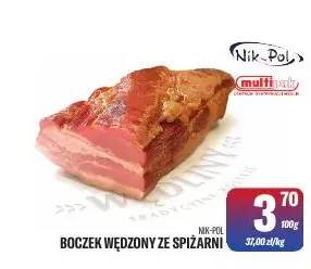 Boczek wędzony ze spiżarni Nik-Pol promocja w Tomi Markt