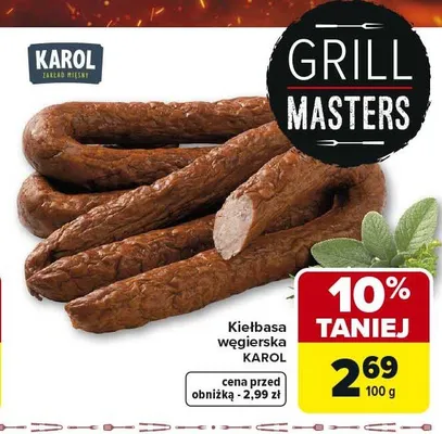Kiełbasa węgierska KAROL promocja w Carrefour Market