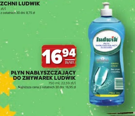 Płyn nabłyszczający do zmywarek Ludwik promocja w Stokrotka