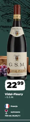 Wino czerwone wytrawne Vidal-Fleury G.S.M. promocja w Netto