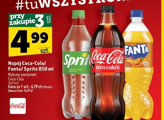 Napój gazowany Coca-Cola promocja w TOPAZ