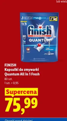 Kapsułki do zmywarki Finish Quantum All in 1 Fresh promocja w Lidl
