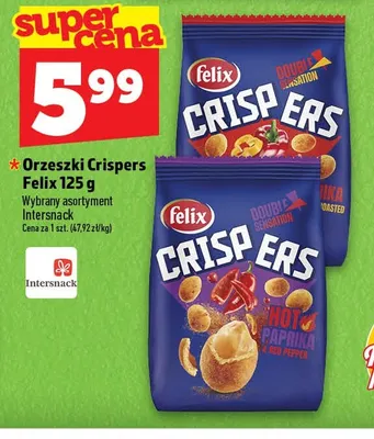 Orzeszki Crispers Felix Double Sensation promocja w TOPAZ