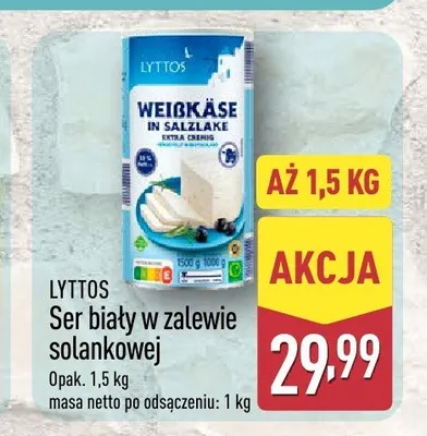 Ser biały w zalewie solankowej Lyttos promocja w Aldi