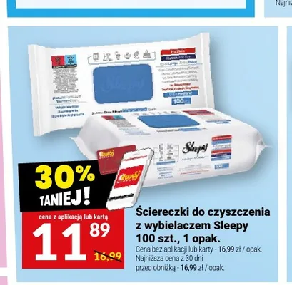 Ściereczki do czyszczenia z wybielaczem Sleepy promocja w Twój Market