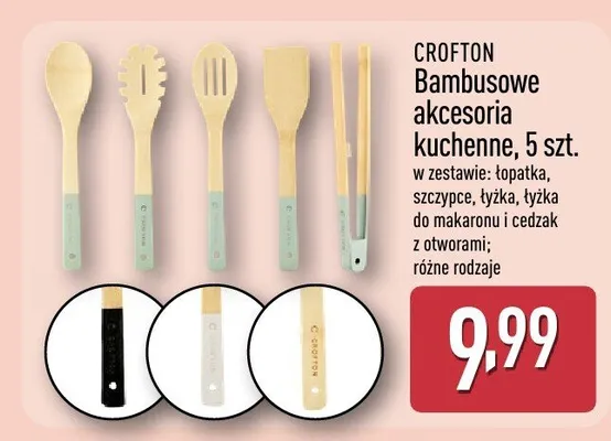 Bambusowe akcesoria kuchenne 5 szt. promocja w Aldi