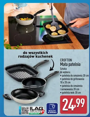 Mała patelnia wok Crofton 20cm promocja w Aldi