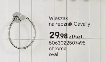 Wieszak na ręcznik GoodHome Cavally chrom promocja w Castorama