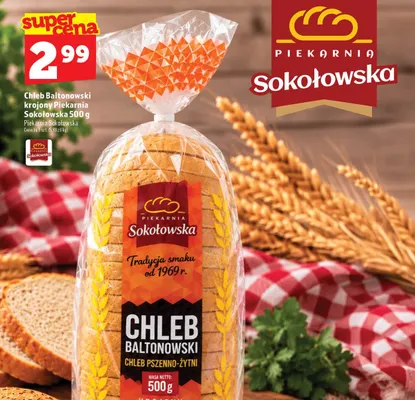 Chleb Baltonowski krojony Piekarnia Sokołowska promocja w TOPAZ