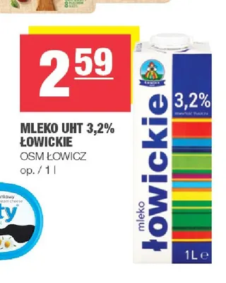 Mleko UHT Łowickie 3,2% promocja w SPAR