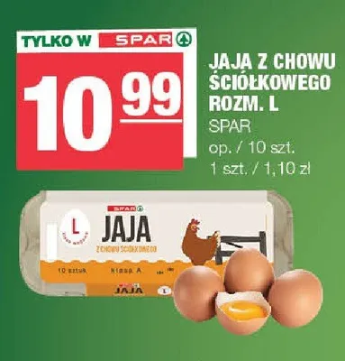 Jaja z chowu ściółkowego SPAR promocja w SPAR