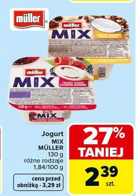 Jogurt mix różne rodzaje promocja w Carrefour Market