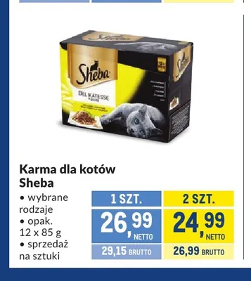 Karma dla kotów Sheba 12-pak 85 g promocja w Makro