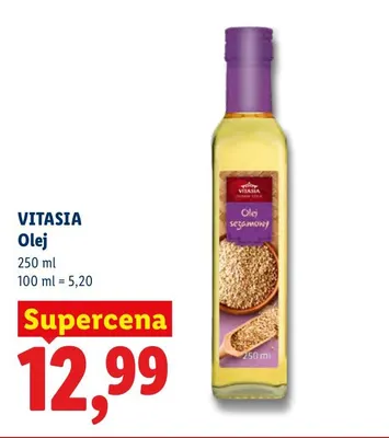 Olej sezamowy Vitasia promocja w Lidl