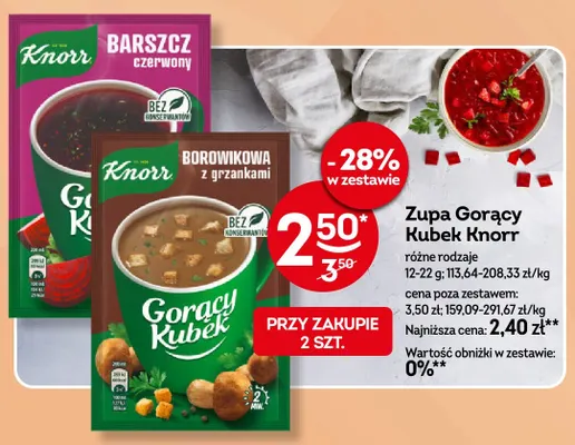 Zupa Gorący Kubek Knorr promocja w Żabka