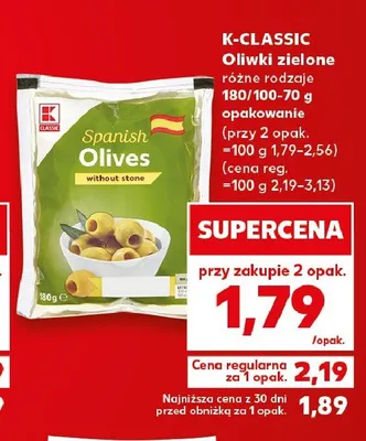 Oliwki zielone K-Classic promocja w Kaufland
