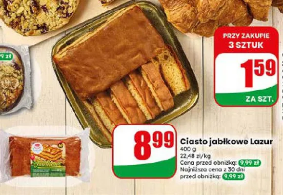 Ciasto jabłkowe Lazur promocja w Dino
