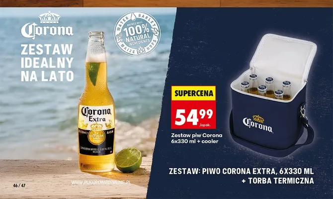 Zestaw piw Corona Extra + torba termiczna promocja w Biedronka