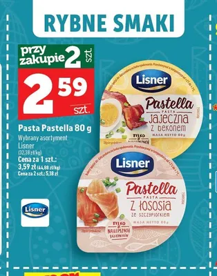 Pasta Pastella jajeczna z bekonem Lisner promocja w TOPAZ