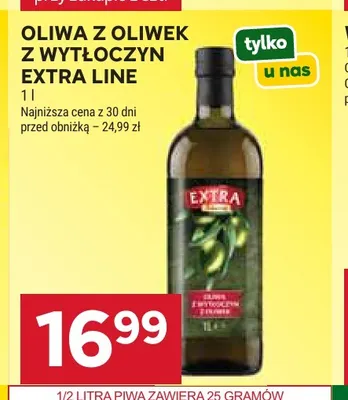Oliwa z oliwek z wytłoczyn Extra Line promocja w Stokrotka