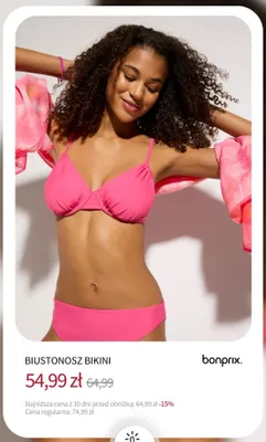 Biustonosz bikini Bonprix promocja w bonprix