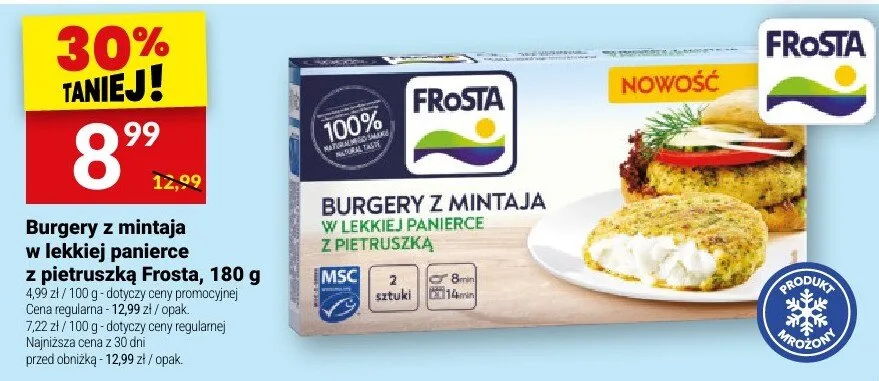 Burgery z mintaja w lekkiej panierce z pietruszką promocja w Twój Market
