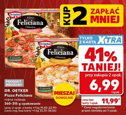 Pizza mrożona Feliciana Classica Quattro Formaggi Dr. Oetker promocja w Kaufland