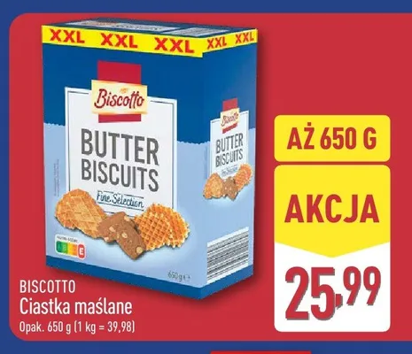 Ciastka maślane Biscotto promocja w Aldi