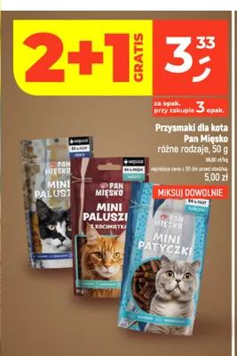 Przysmaki dla kota Pan Mięsko mini patyczki z tuńczykiem promocja w Dealz