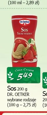 Sos truskawkowy Dr. Oetker promocja w CEZAR Delikatesy