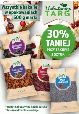 Bakalie rodzynki suszone promocja w Dino