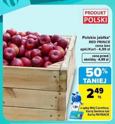 Jabłka polskie Red Prince promocja w Carrefour