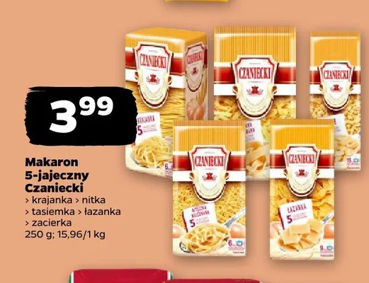 Makaron 5-jajeczny Czaniecki nitka promocja w Netto