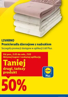 Prześcieradło dżersejowe z nadrukiem promocja w Lidl