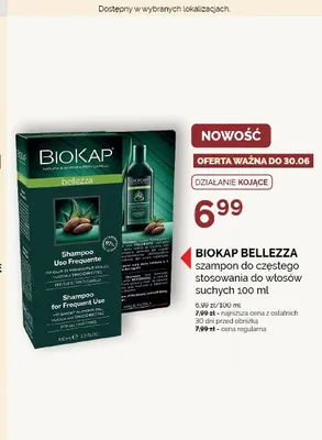 Szampon do częstego stosowania do włosów suchych BIOKAP BELLEZZA promocja w Super-Pharm