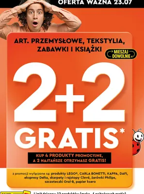 Art. przemysłowe, tekstylia, zabawki i książki promocja w Biedronka