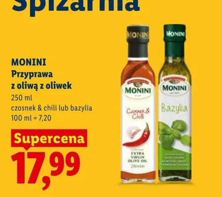 Przyprawa z oliwą z oliwek czosnek & chili lub bazylia promocja w Lidl