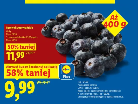 Borówki amerykańskie promocja w Lidl