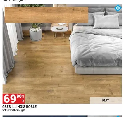 Gres Illinois Roble 23,3x120 cm promocja w Merkury Market