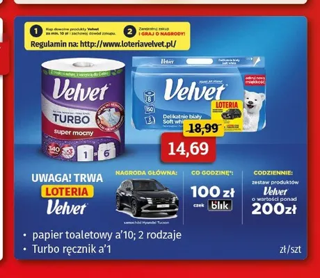 Papier toaletowy Velvet 10-pak promocja w Drogeria Kosmyk