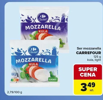 Ser mozzarella light Carrefour Classic promocja w Carrefour Express