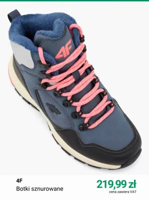 Botki sznurowane 4F promocja w Deichmann