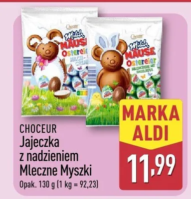 Jajeczka z nadzieniem mleczne myszki promocja w Aldi