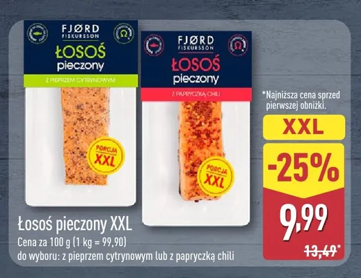 Łosoś pieczony z papryczką chili XXL Fjørd Fiskursson promocja w Aldi