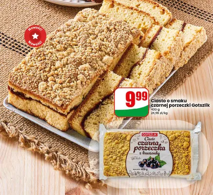 Ciasto o smaku czarnej porzeczki Gotszlik promocja w Dino