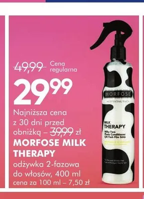 Odżywka 2-fazowa do włosów Morfose Milk Therapy promocja w Super-Pharm