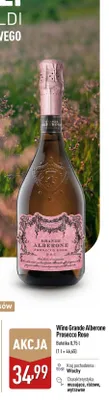 Wino Grande Alberone Prosecco Rose promocja w Aldi