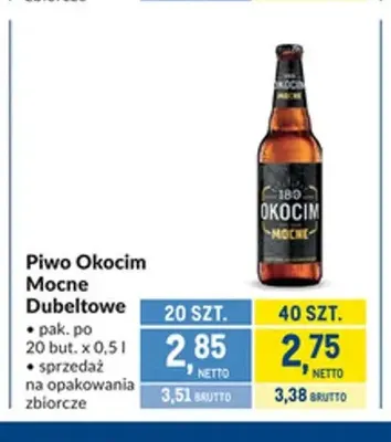 Piwo Okocim Mocne Dubeltowe promocja w Makro