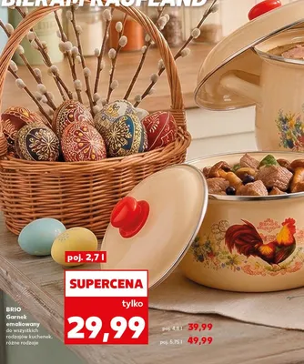Garnek emaliowany do wszystkich rodzajów kuchenek 2,7 l promocja w Kaufland