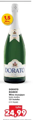 Wino musujące DORATO BIANCO białe słodkie promocja w Kaufland